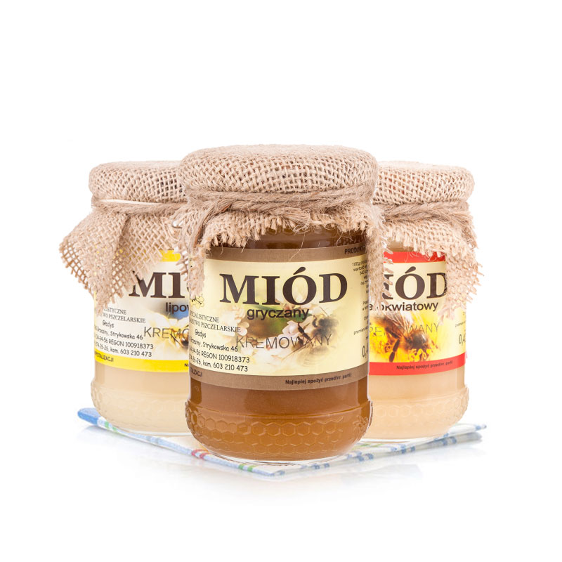 Zestaw miodów kremowanych 1,2kg